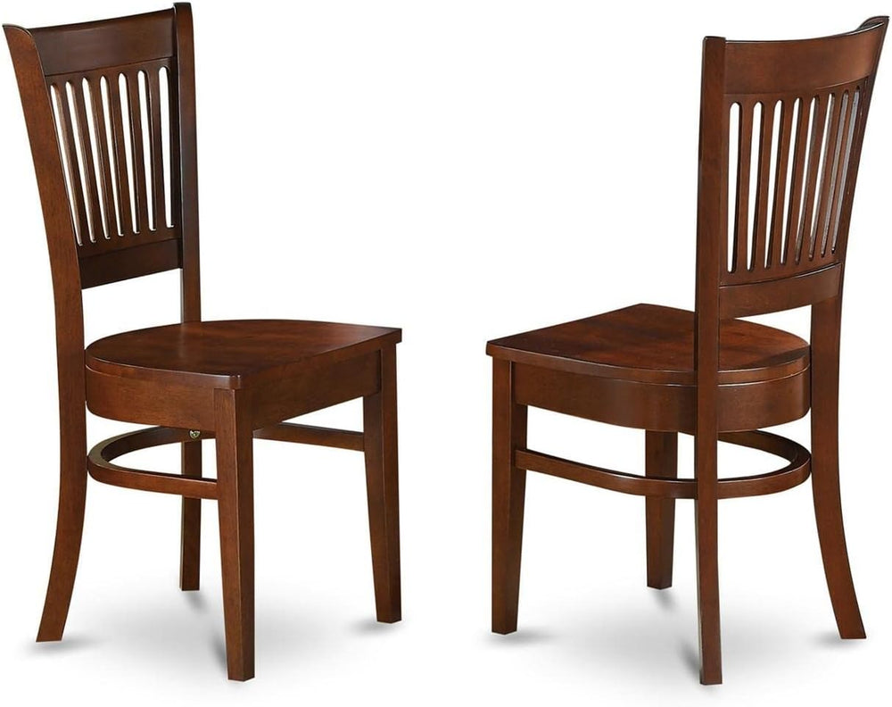 East West Furniture VAC-ESP-W Vancouver Kitchen Dining Chairs - Slat Back Woo...