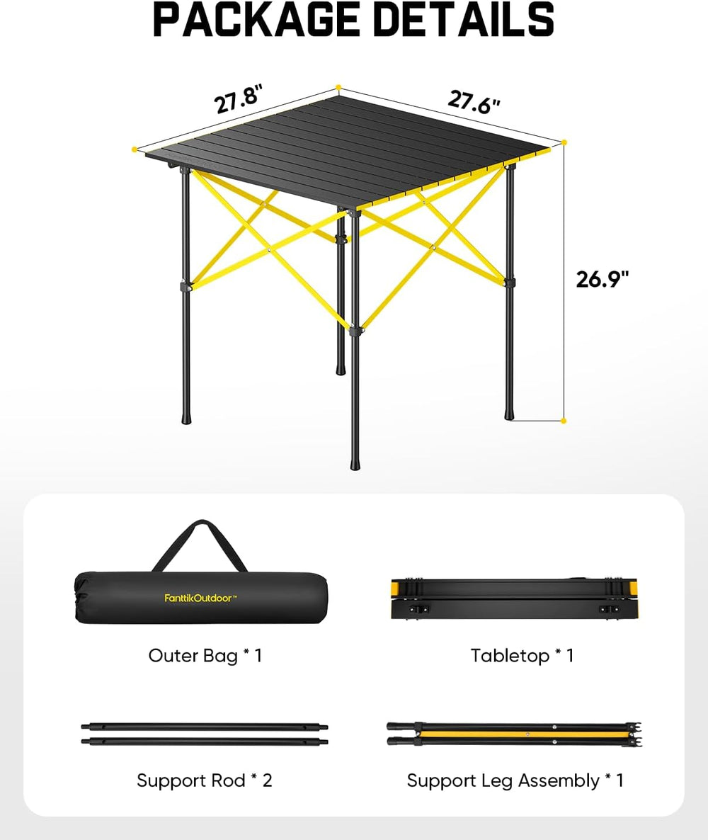 FanttikOutdoor Zeta V11 Pro Camping Table, Portable Folding Roll Up Table wit...