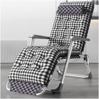 Folding Sun Lounger Adjustable Reclining Lounge Chair Gravity with Pillow and Massage Armrests(A+Cushion a)