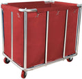 Laundry Cart Commercial,11.35 Bushel Large Industrial Rolling Laundry Hamper with 4 Inch Wheels,Household Heavy Duty Laundry Baskets with Stainless Steel Frame, 286 LBS Weight Capacity