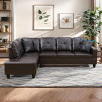 L-Shaped Combination Sofa Set, Luxurious Synthetic Leather Living Room Sofa, Suitable for Living Rooms, Bedrooms, Apartments, and Offices