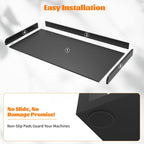 Washer Dryer Countertop, Laundry Room Wood Countertop with Edge, 54" x 27.5" Top Cover for Laundry Machine, Washer and Dryer Wood Shelf Topper for Laundry Room Counter Storage Organization, Black