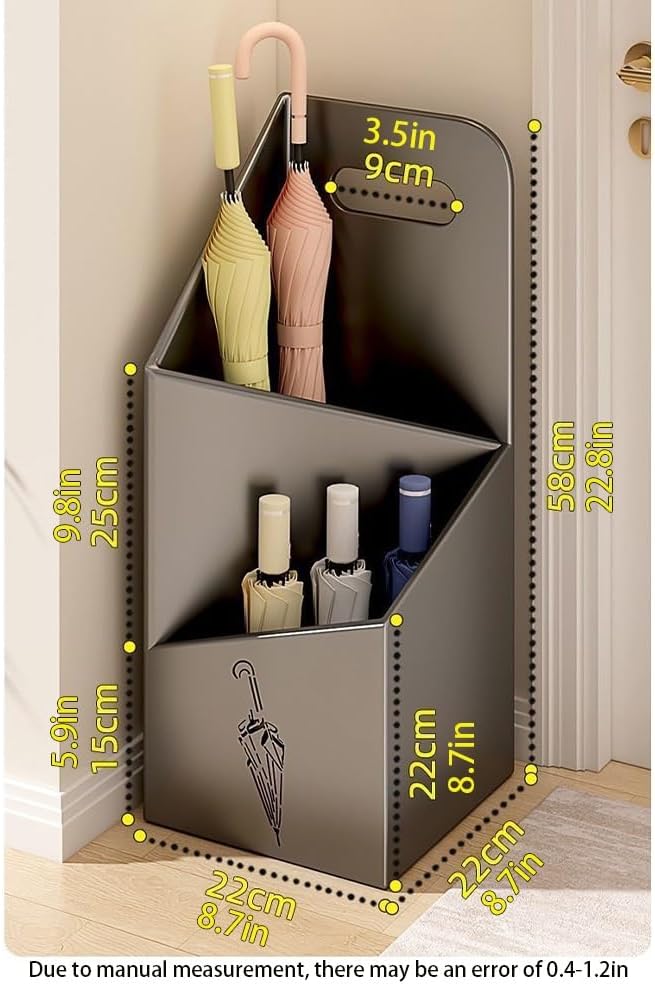 Creative Umbrella Stand, Umbrella Holder Rack with Partition Design, for Entryway, Office, Assembly Required(Gray)