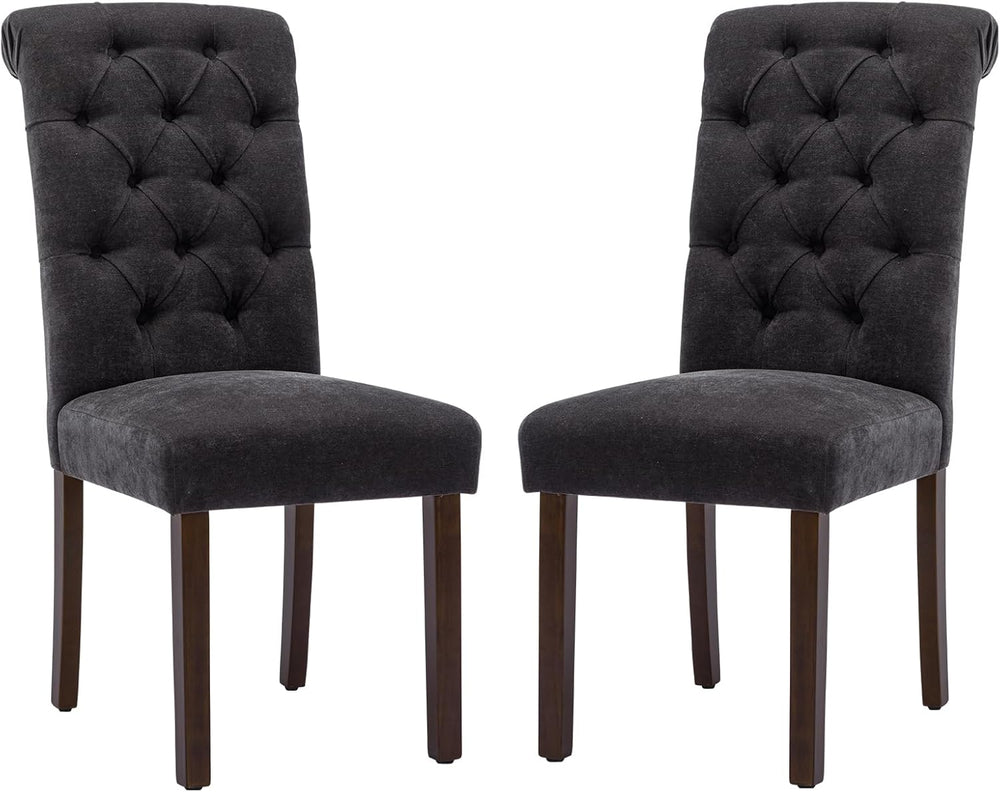 COLAMY Button Tufted Dining Chairs Set of 2, Accent Parsons Diner Upholstered...