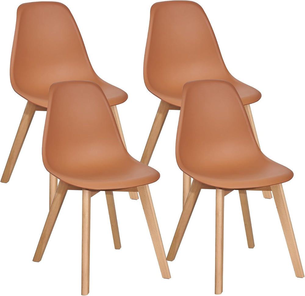 VECELO Dining Chairs Set of 4, Mid-Century Modern Kitchen & Dining Room C...