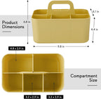 Tiawudi Multipurpose Caddy Organizer, Plastic Caddy with Handle, Stackable Desk Organizer for Stationery, Marker and Pencil, Office Supplies Organizer, Dorm Caddy