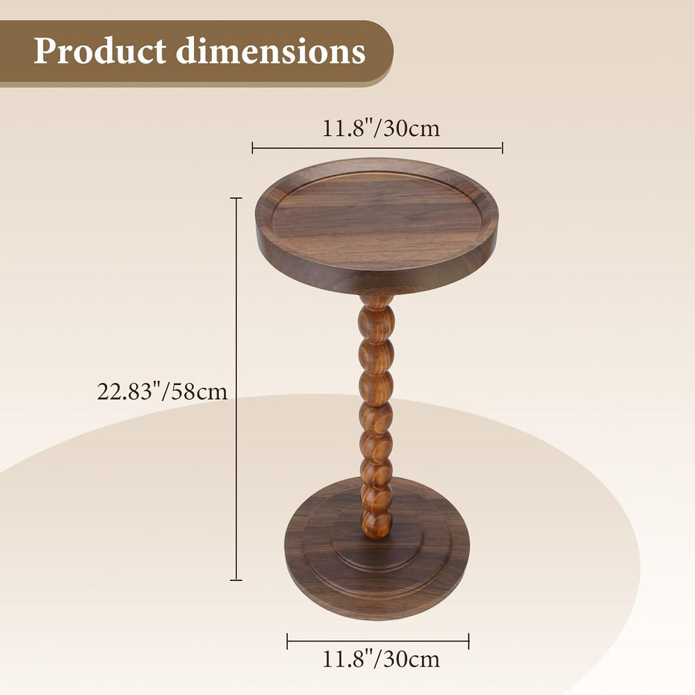Small Round Side Table, C Table End Tables for Sofa, Sofa Round Tables for Li...