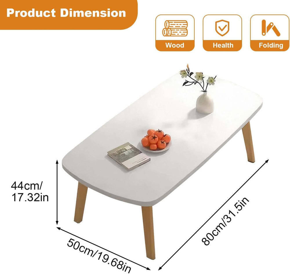 Foldable Coffee Table for Small Spaces, Low Study Table for Sitting On The Fl...