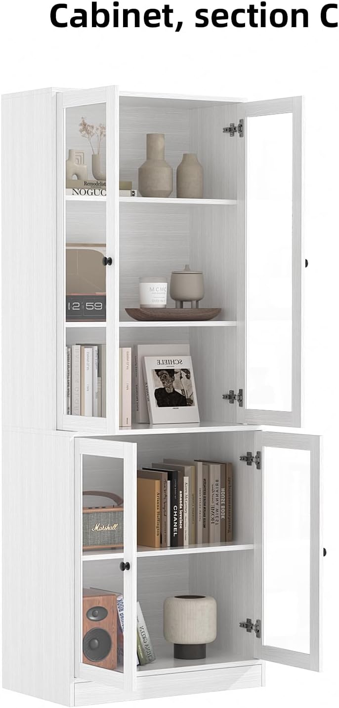 TUSY 71'' Tall Pantry Cabinet, Kitchen Hutch Storage Cabinet, Buffet ...