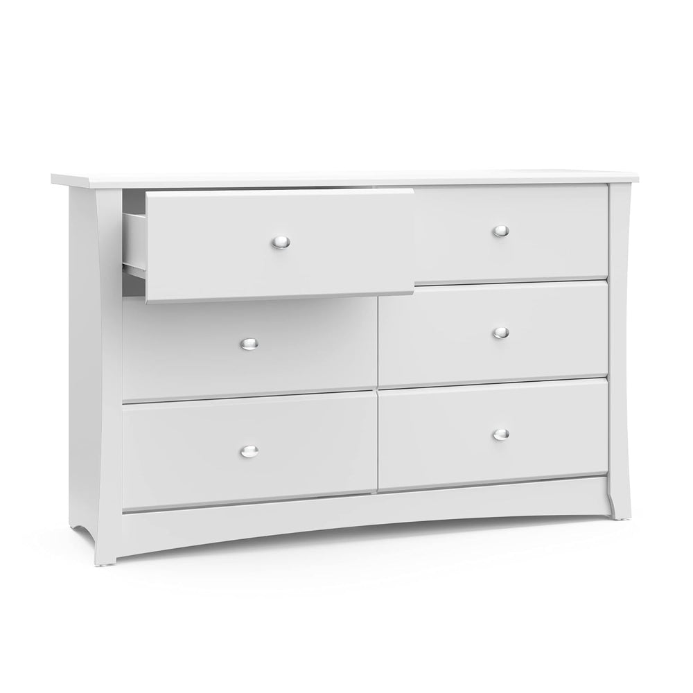 Storkcraft Crescent 6-Drawer Dresser, White