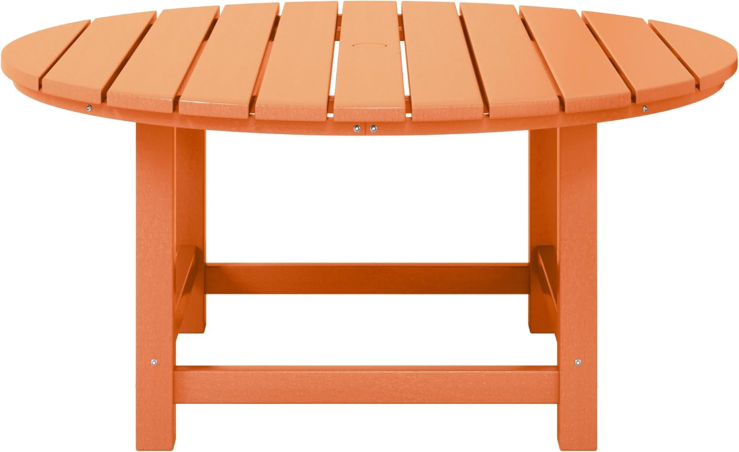 WestinTrends Malibu Low Outdoor HDPE Round Patio Coffee Table, Orange