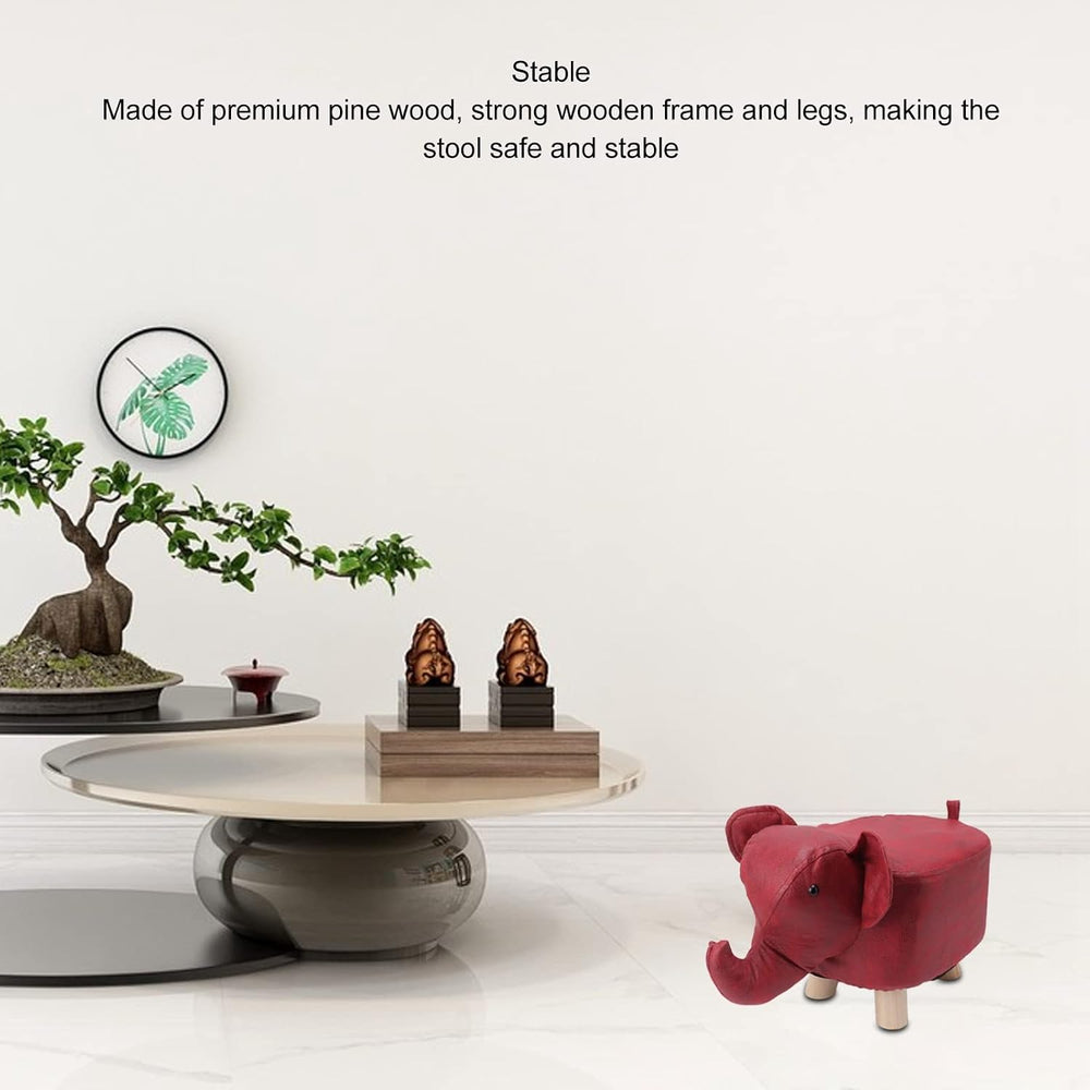 Diydeg Animal Footstool, Cute Elephant Shaped Ottoman Footstool with Soft Pad...