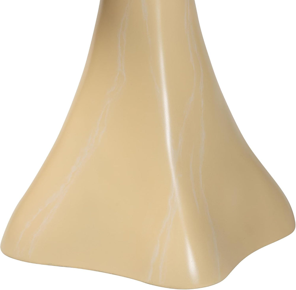 Bali & pari Aponi Marbled Resin End Table - Sculptural Side Table with Ro...