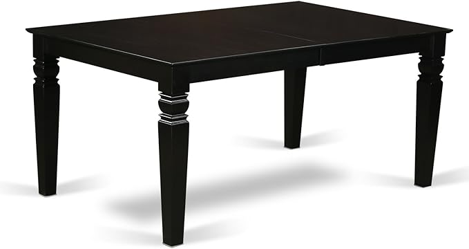 East West Furniture LGDU5-BLK-LC 5 Piece Kitchen Table & Chairs Set Inclu...