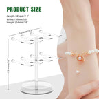Bigfety Bracelet Holder Organizer, 2 Tier Acrylic Bracelet Display Stand for Women