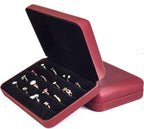 Jewelry Ring organizer Box, Portable Small Storage Display Case, Fashion Ring Tray Holder Showcase, Ring Boxes for Multiple Rings Fits for Travel or Home Organizers (red)