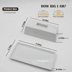 Ceramic Butter Dish With Lid for Countertop, Covered Butter Holder With Lid, White Butter Container, Butter Tray With Handle
