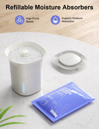 CLEVAST Refillable Moisture Absorber Bucket, 12.5 oz, 4 Pack, Refills Cups Humidity Absorbers for Closet, Reusable Dehumidifier Box Removes Moisture, Damp and Humidity for Wardrobes, Bathrooms