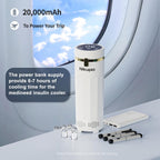 Insulin Cooler Travel Case TSA Approved, Portable Refrigerated Medical Cooler (1–7 Medication Pens), Diabetes Travel Case for Insulin