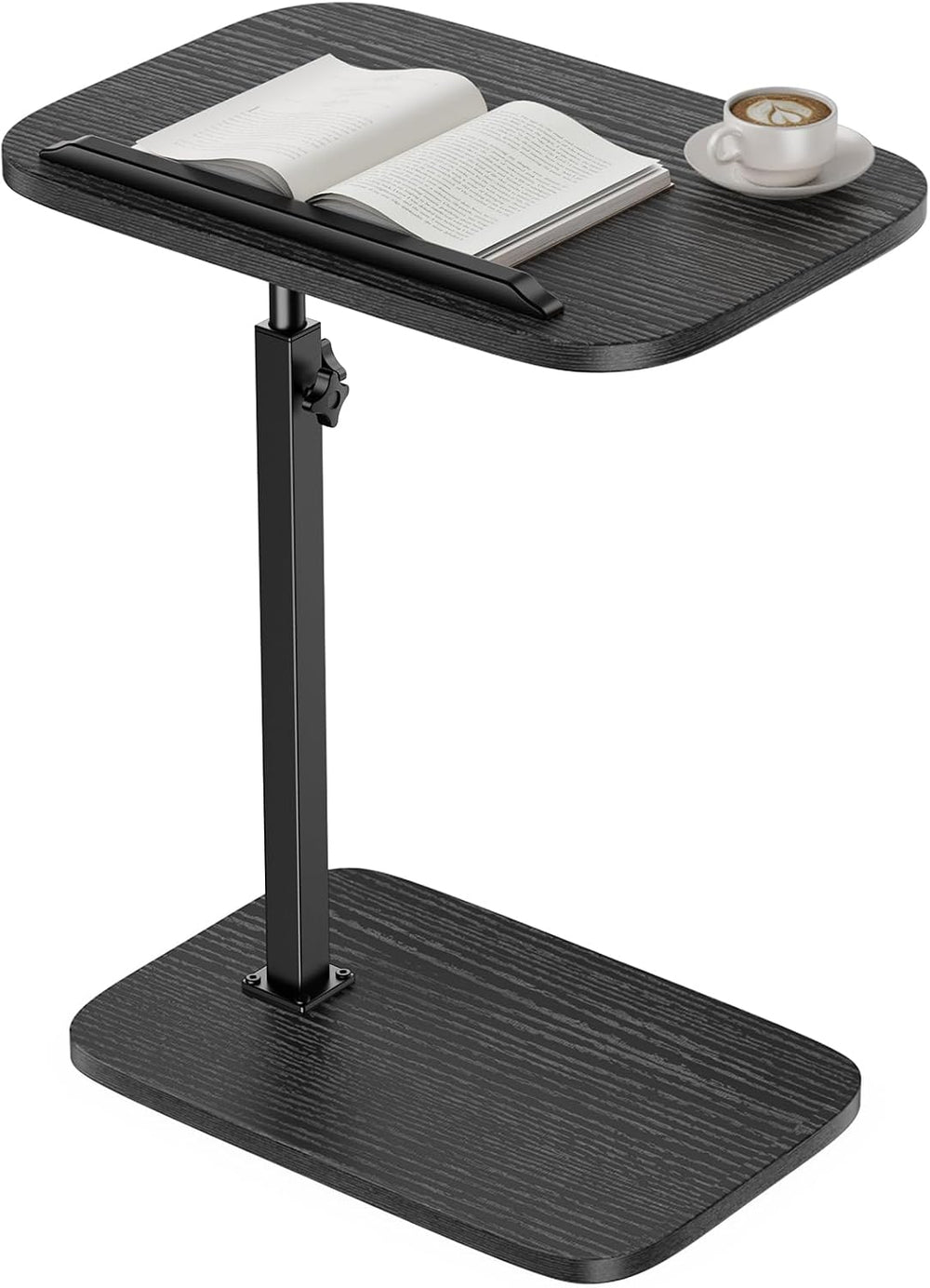 HUANUO TV Tray with Height Adjustment, 360° Swivel, 90° Tilt, Black | 19&quot...
