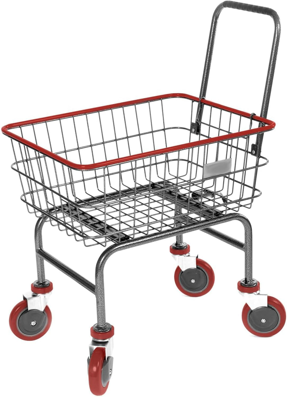 Rolling Laundry Cart with Wheels, Metal Wire Basket, Heavy Duty Utility Cart ...