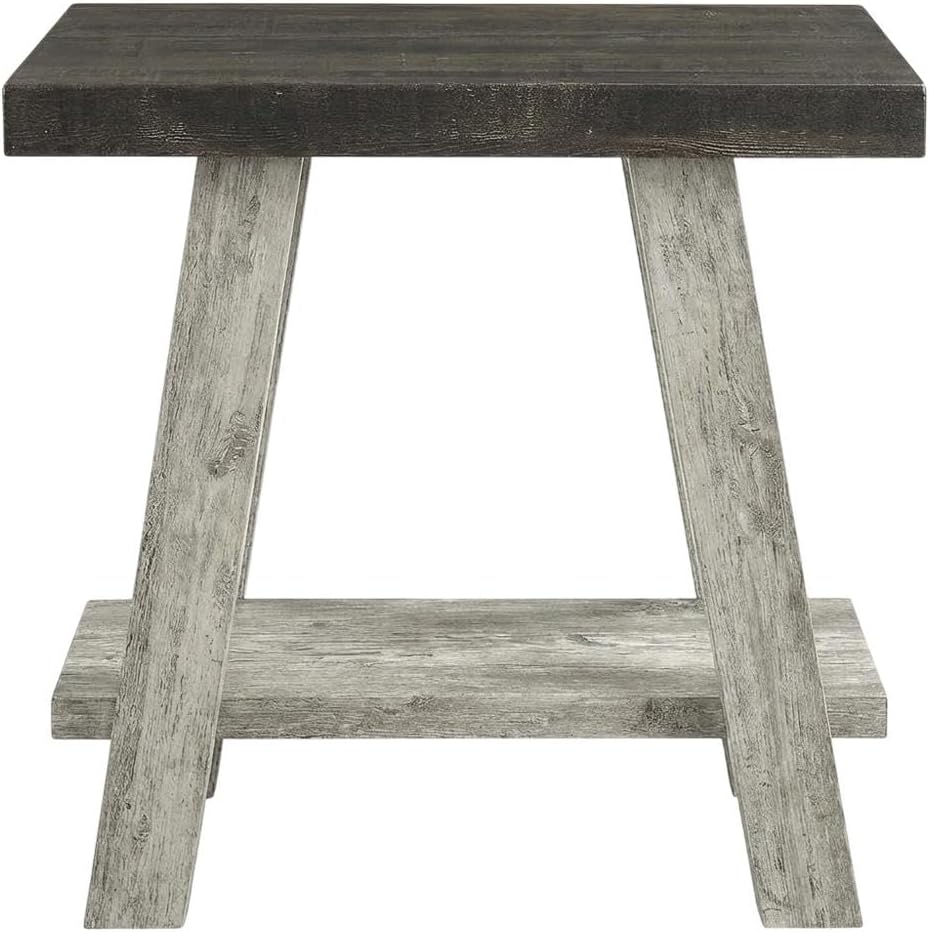 Furnifact Brown, Side Table, MDF Construction, Open Shelf, Durable Home Desig...