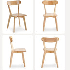 Natural Solid Wood Louis Dining Chairs Set of 6 for Home Kitchen/Apartment