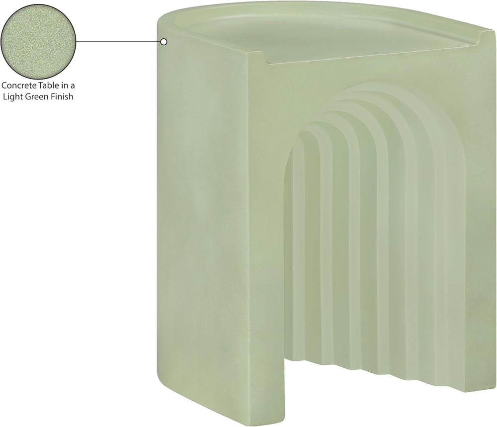 Meridian Furniture 646Green-ET Avenda Collection Art Deco End Table with Fini...