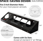 UNITEDPOWER Pneumatic Tool Holder Lockable/Aerosol Rack Combo, Wall Mounted Spray Can Bottle Holder, Air tool organizer, for Garage and Workspace, 5 Cans and 6 slots