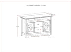 SIMPLIHOME Artisan SOLID WOOD 48 Inch Wide Contemporary TV Media Stand in Russet Brown for TVs up to 55 Inches, For the Living Room and Entertainment Center
