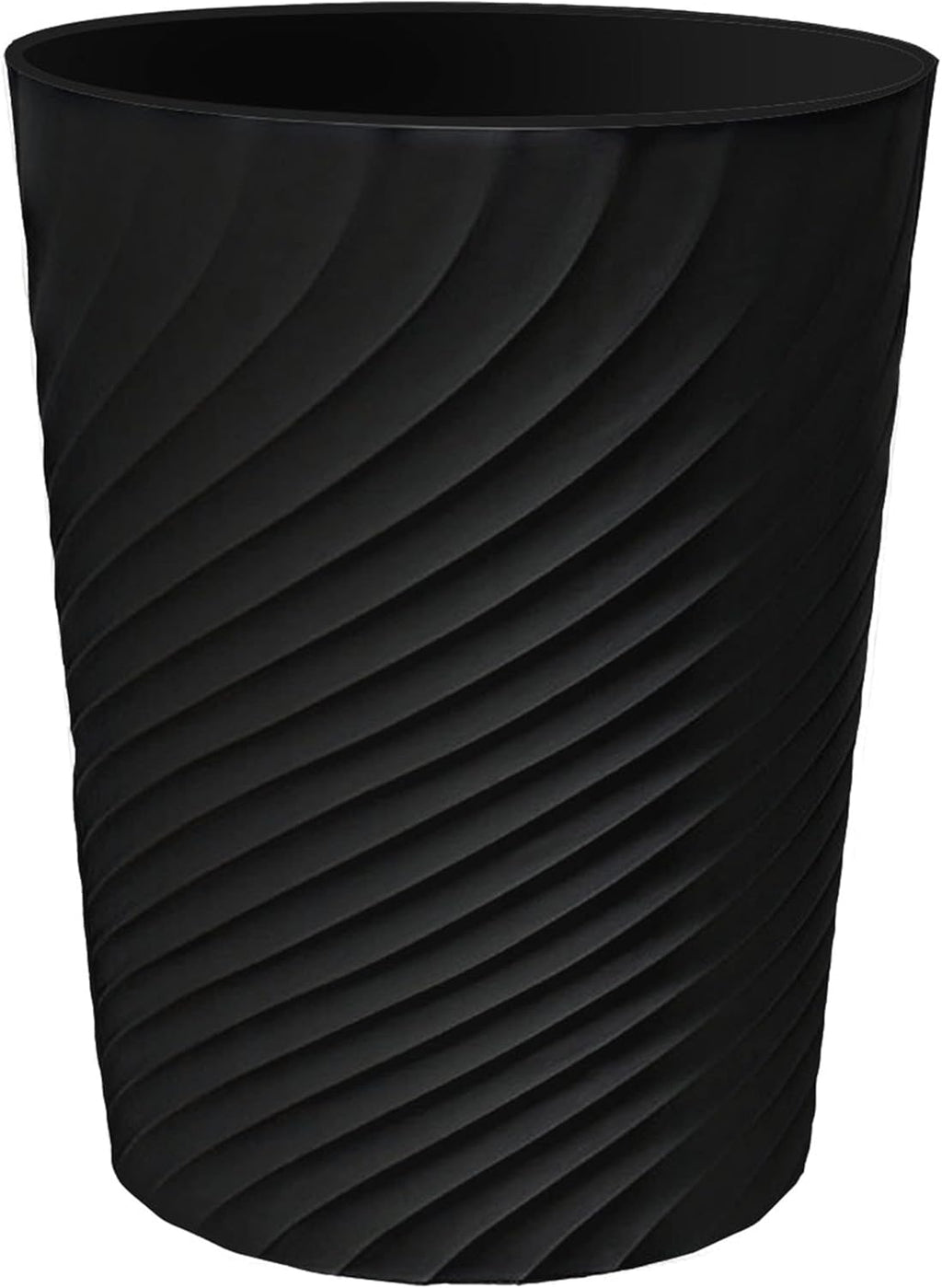 DAJITRE 1.8 Gallon Small Trash Can Wastebasket Recycling Bin Slim Profile for Compact Spaces Bathroom, Office, Bedroom, Kitchen (1.8 Gallon, Black)