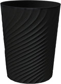 DAJITRE 1.8 Gallon Small Trash Can Wastebasket Recycling Bin Slim Profile for Compact Spaces Bathroom, Office, Bedroom, Kitchen (1.8 Gallon, Black)