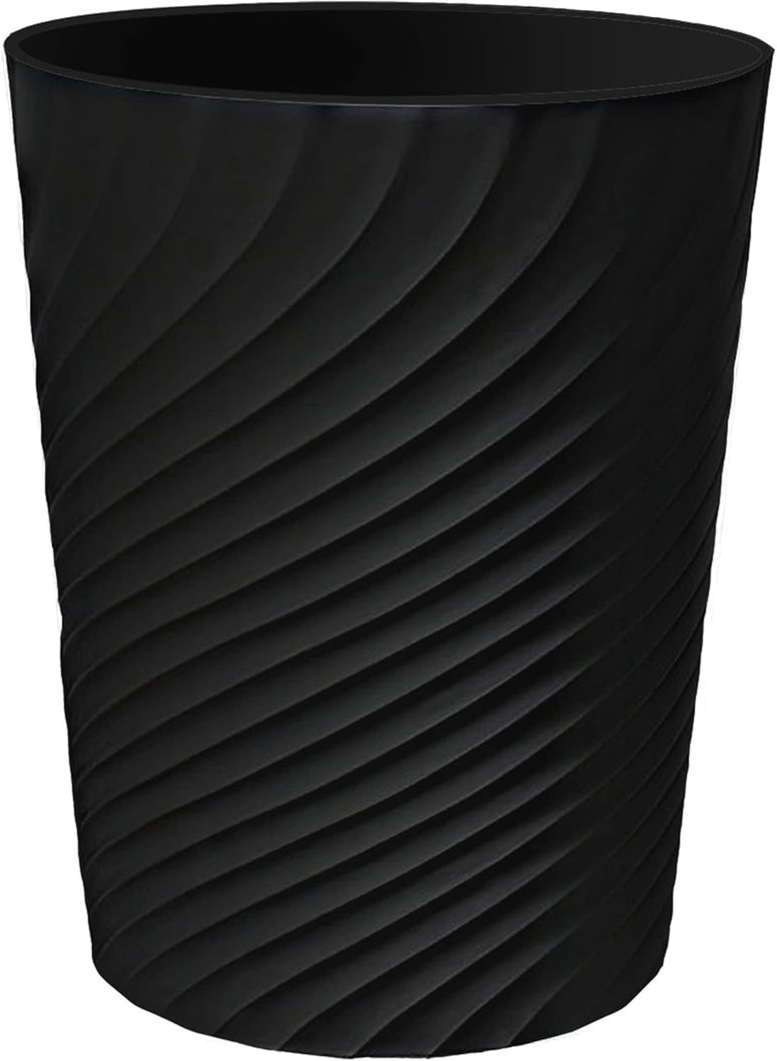 DAJITRE 1.8 Gallon Small Trash Can Wastebasket Recycling Bin Slim Profile for Compact Spaces Bathroom, Office, Bedroom, Kitchen (1.8 Gallon, Black)