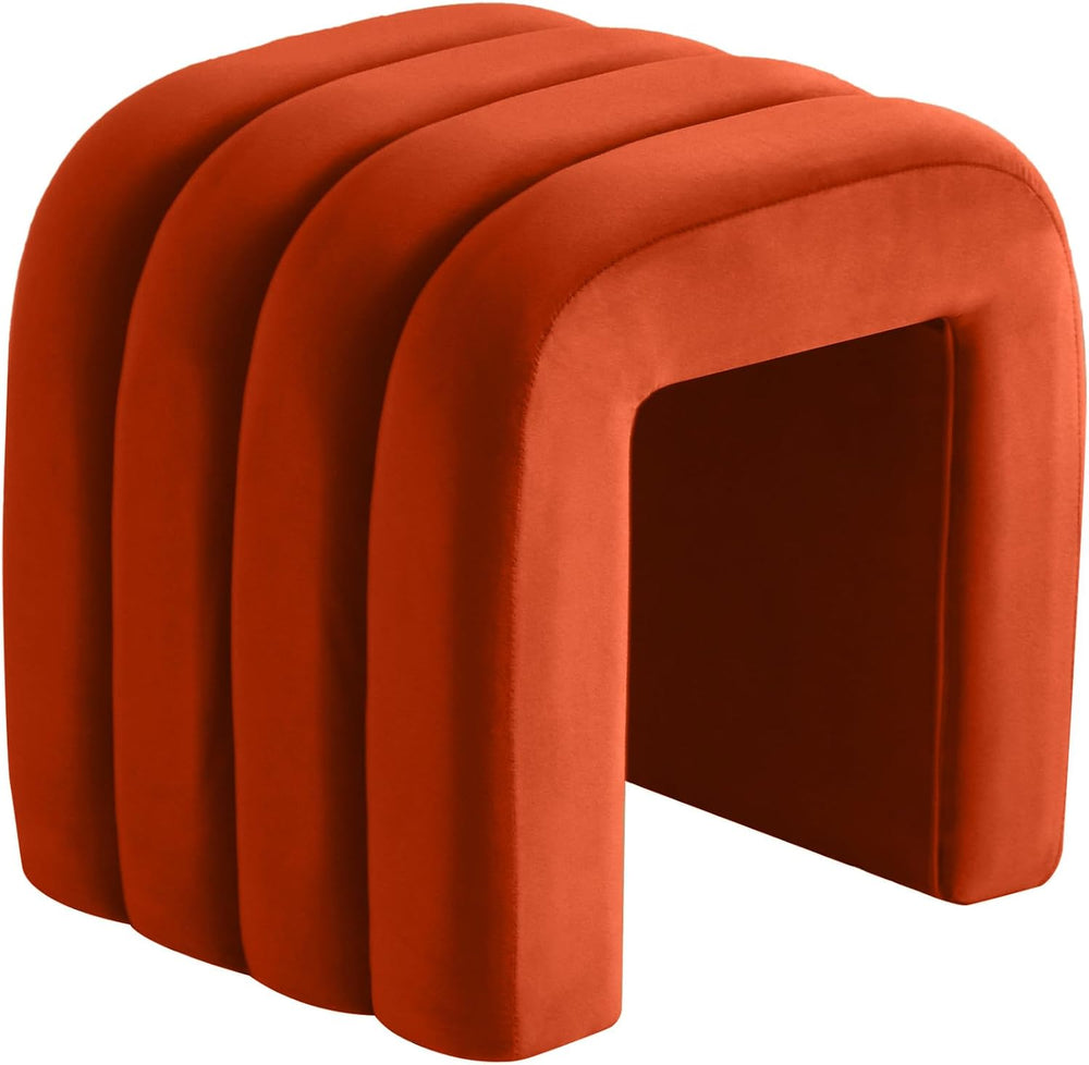 Flouki Velvet Ottoman Stools, Multifunctional Arch Ottomans, Makeup Vanity St...