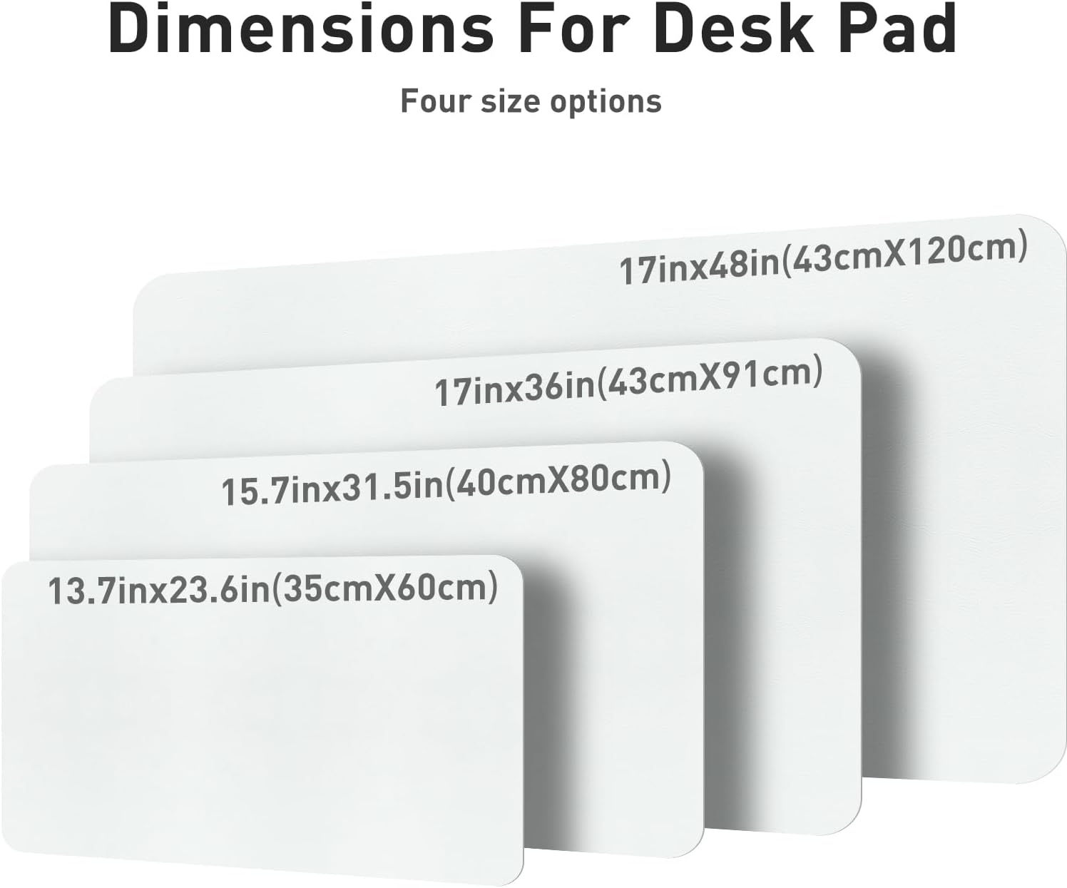 Aothia Leather Desk Pad Protector, Large Mouse Pad, Office Mat, Non-Slip PU Leather Blotter, Laptop Desk Pad, Waterproof Writing Pad for Office and Home (Barely Grey, 23.6" x 13.7")