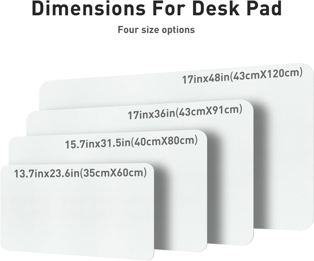 Aothia Leather Desk Pad Protector, Office Mat, Large Mouse Pad, Non-Slip PU Leather Blotter, Laptop Desk Pad, Waterproof Writing Pad for Office and Home (Barely Grey, 31.5" x 15.7")