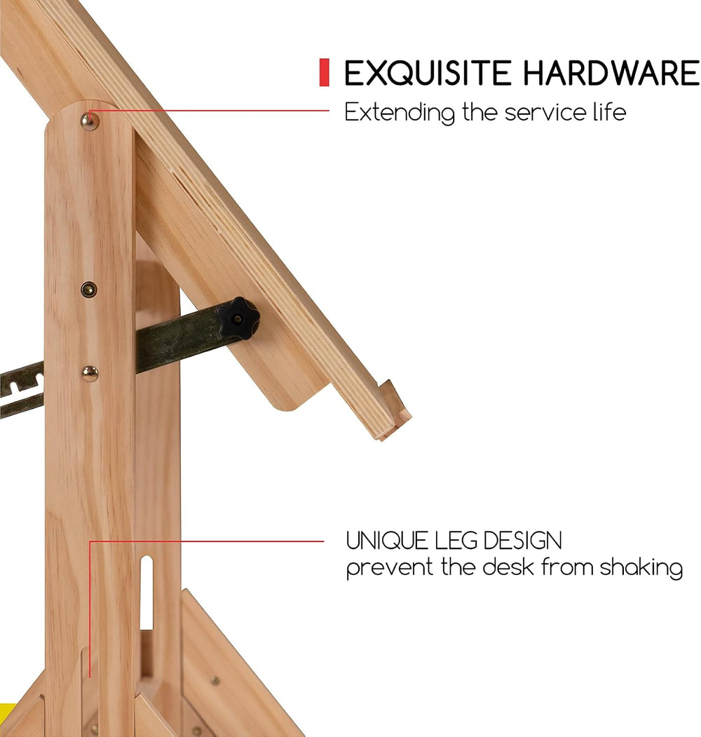 MEEDEN Wood Adjustable Drafting Table: 35.5" x 23.5" Art Drawing De...