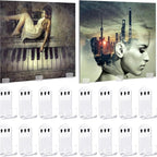6 Pack Vinyl Record Holder Wall Mount No Drill, Self Adhesive Acrylic Record Shelf Display Racks for CD Book Pictures