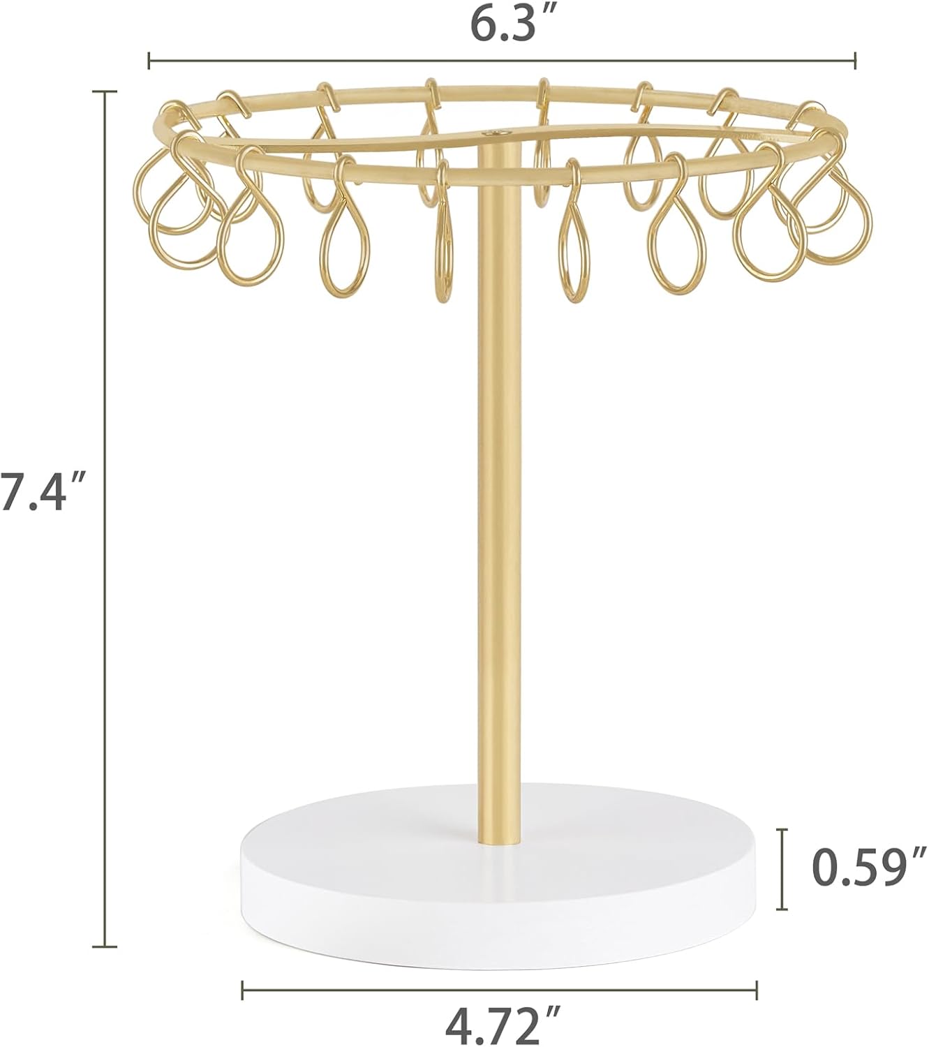 Dahey Metal Claw Clip Organizer Holder Stand Storage Display Hair Accessories Bedroom Bathroom College Dorm Room Decor for Women and Girls, Gold