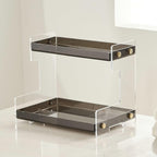 FFK Bathroom Organizer Countertop,2 Tier Bathroom Counter Organizer Kitchen Spice Rack Cosmetic Organizer,Countertop Storage Shelf for Bathroom, Kitchen, Living Room, Bedroom, Dressing Table