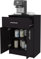 23.6" D*15.9" W*33.5" H Freestanding Kitchen Pantry with Dawer & Shelf, Double Door, Rectangular Storage Cabinet, Traditional, for Living Room, Dining Room, Wenge
