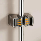 3 Pack Heavy Duty Mop Holder Wall Mount, Strong Adhesive Hanger for Broom Closet Organizer, Space Saving Utility Hooks for Bathroom Kitchen Garage Storage