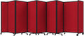 Versare Room Divider 360 Portable Wall Partition | Folding Panels | Large Freestanding Divider | Locking Wheels | Temporary Room Separator