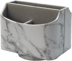 UnionBasic Rotating Desk Organizer, 360 Degree Desk Spinning Caddy, Desktop TV Guide/Mail/Media/Remote Controller Holder Organizer,Marble White