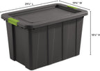 Sterilite 8-Pack Storage Bins with Lids, Heavy Duty Totes, Tuff1, 30 Gallon, Flat Gray