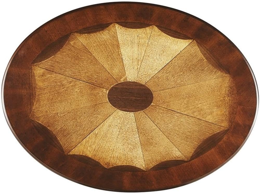 Beaumont Lane Traditional Oval Accent Table, Cherry Finish, Rubberwood and MD...