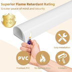 78" Side Open Cord Hider for Wall Mounted Tv, Extension Cable Cover to Hide Conceal Cords Along Wall,Wire Raceway Management Cable Concealer Channel,Electric Cord Organizer Wiremold,W 1.08"× H 0.6"
