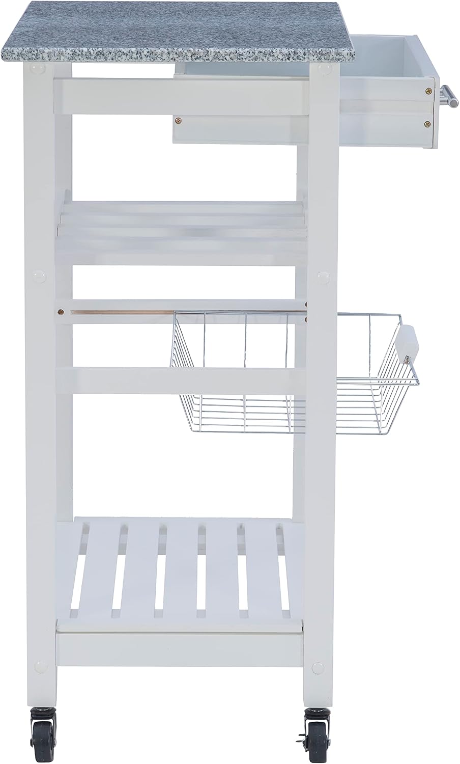 Linon Kitchen Island, White, 22.88 x 15.75 x 33.88