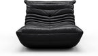 Fireside Chair, Oversized Armless Chair, Soft Microfiber Leather Floor Lounge Chair Lazy Sofa Accent Chair for Living Room Bedroom Salon Office