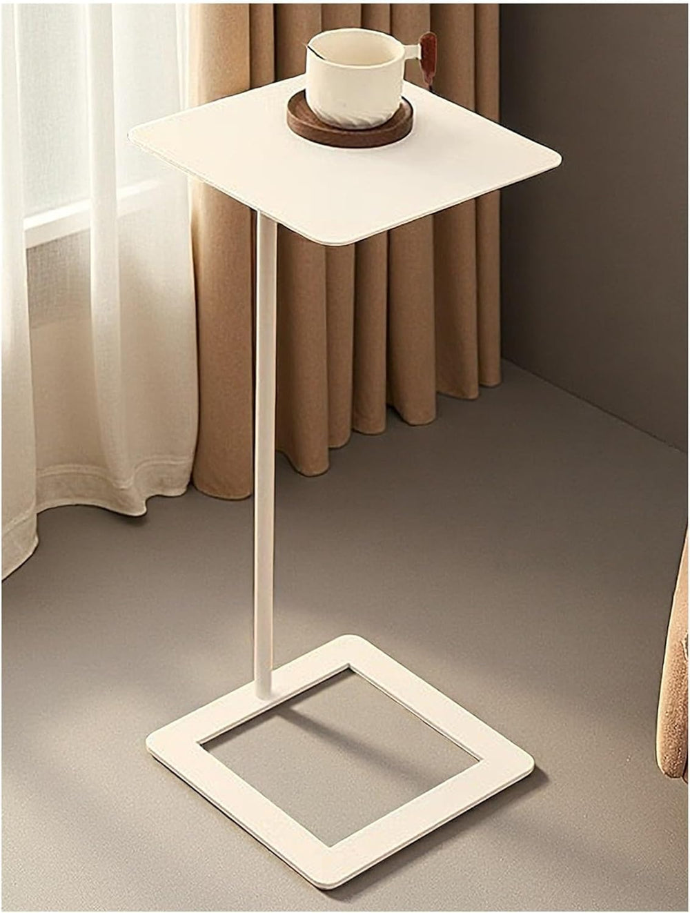 Compact Side Table with Storage Shelf - Multi-Functional End Table for Living...